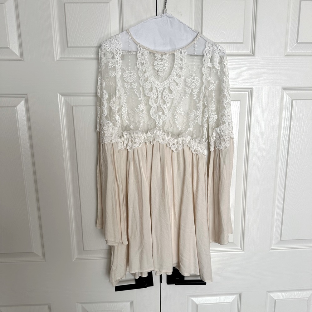 For Love and Lemons cream lace babydoll dress